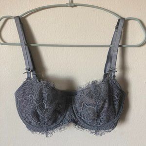 Victoria's Secret Sexy Heather Grey Lace Bra